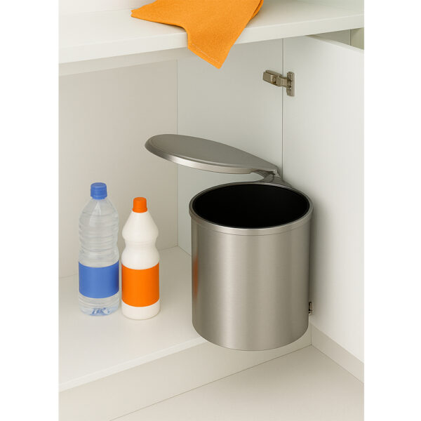 BM COS resturi menajere 13L, DIAM.: 277x340mm GRI METAL PLASTIC